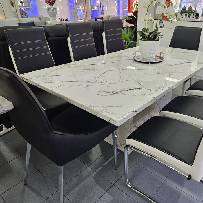 Jara 1.8m Marble Dining Table - White