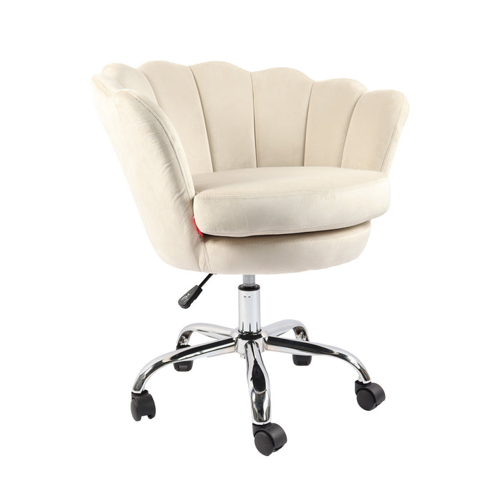 Anna Swivel Dresser Chair in Velvet Fabric