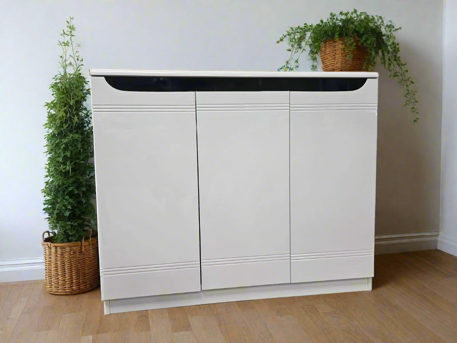 Kate 3 Door Shoe Cabinet Cabinet, FULLY ASSEMBLED