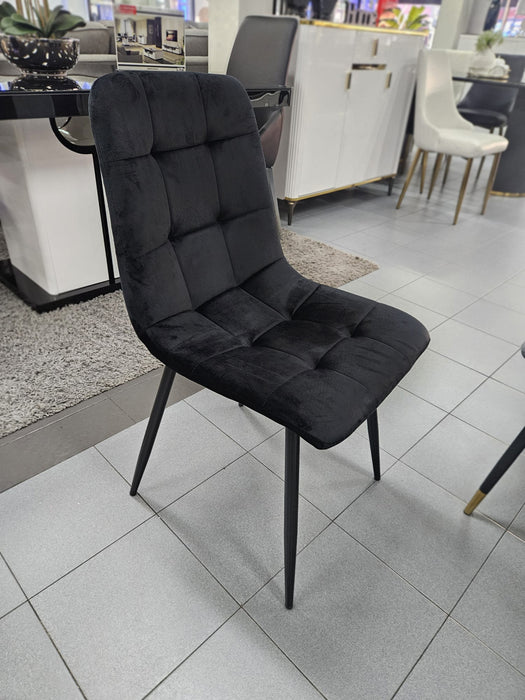 Black Foran Velvet Dining Chair