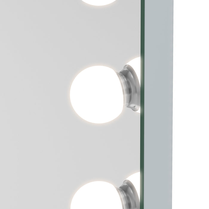 Hollywood Floor Mirror with Bluetooth Speaker