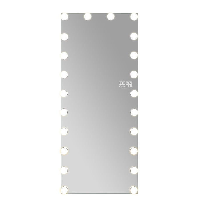 Hollywood Floor Mirror with Bluetooth Speaker