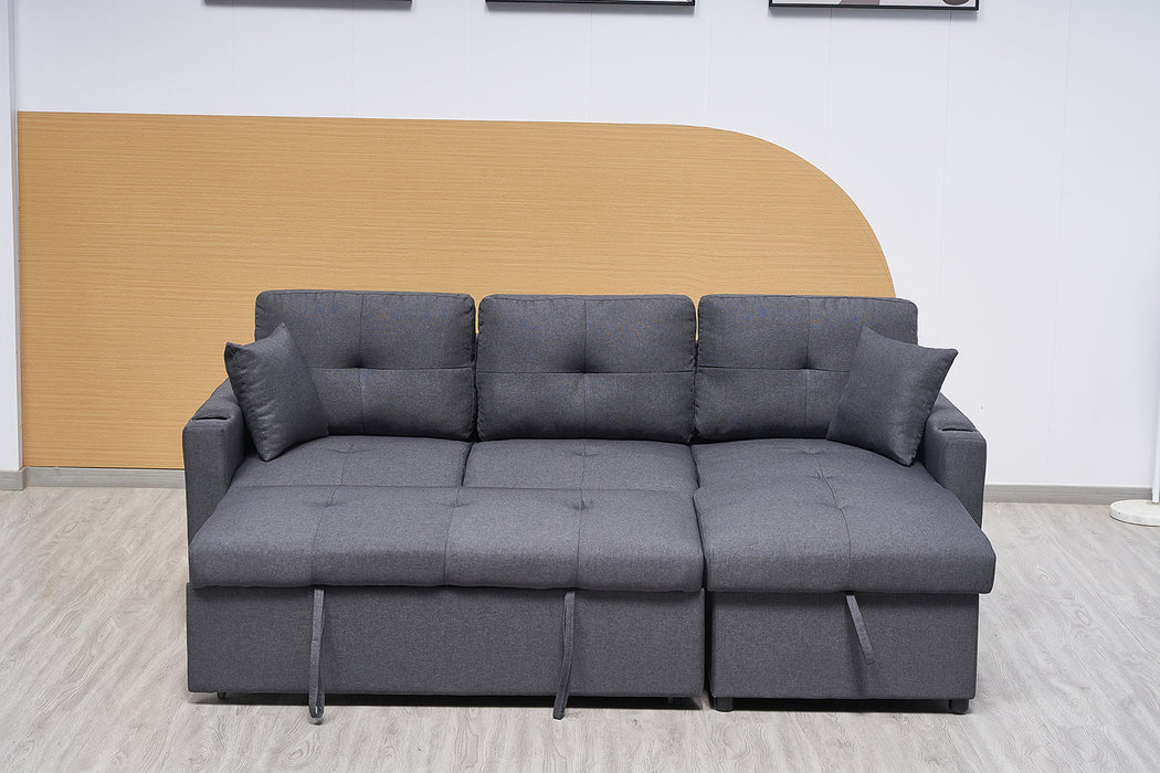 Elvera 3 Seater Sofa Bed with Reversible Storage Chaise