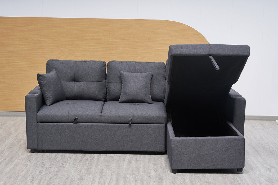 Elvera 3 Seater Sofa Bed with Reversible Storage Chaise
