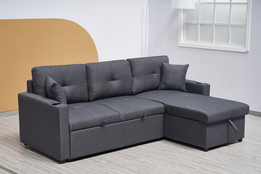 Elvera 3 Seater Sofa Bed with Reversible Storage Chaise