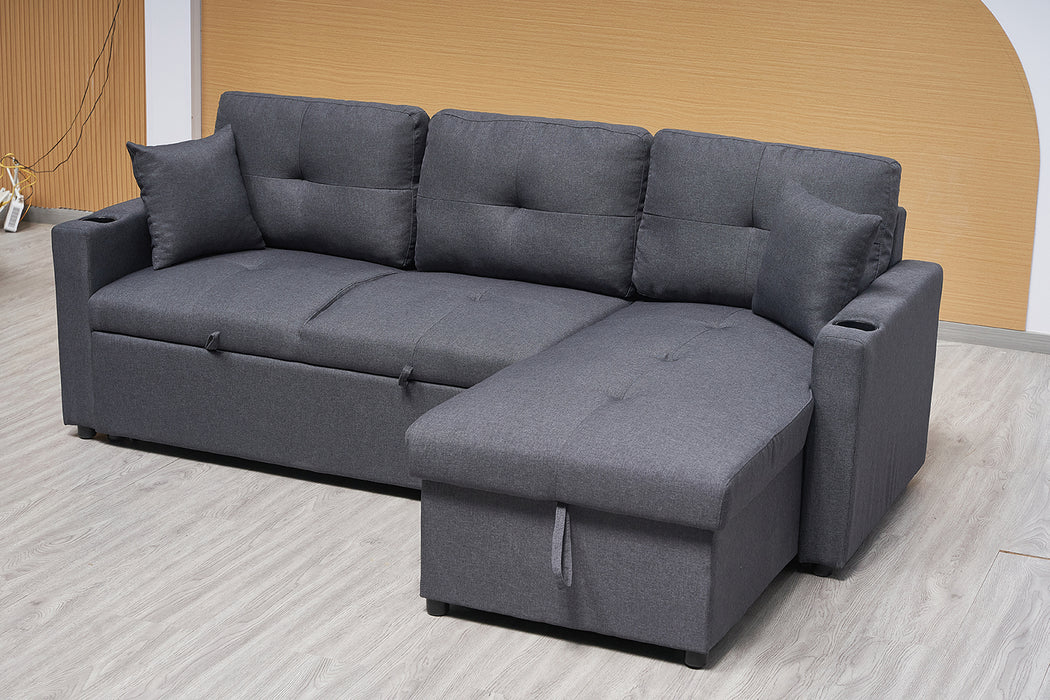 Elvera 3 Seater Sofa Bed with Reversible Storage Chaise