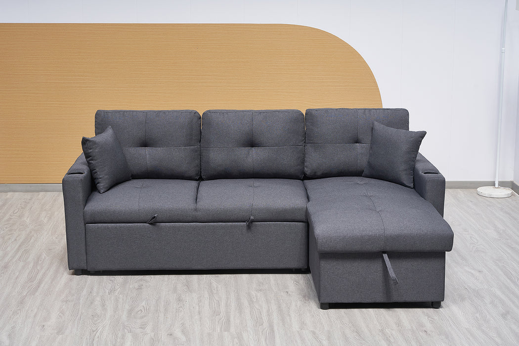 Elvera 3 Seater Sofa Bed with Reversible Storage Chaise