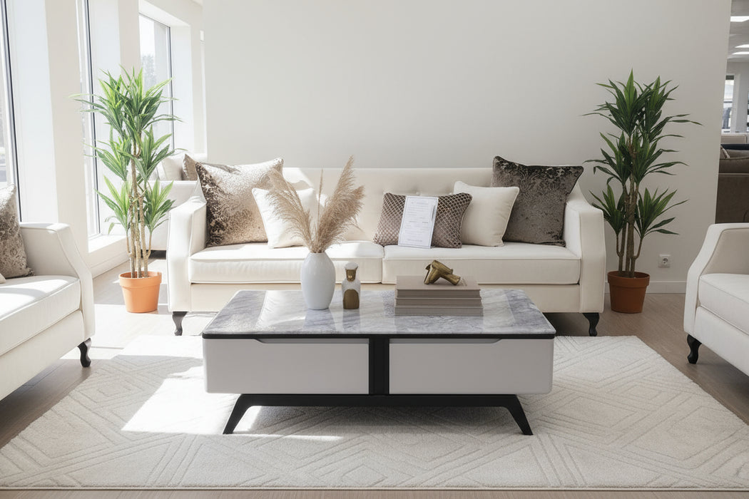 Grey Carla Marble Coffee Table