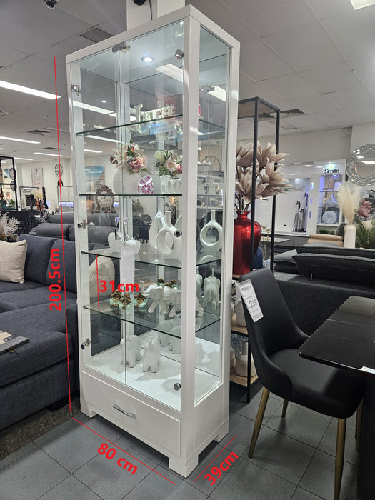 White Wilson Display Cabinet