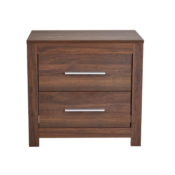 Jason 2 Drawer Bedside, Walnut
