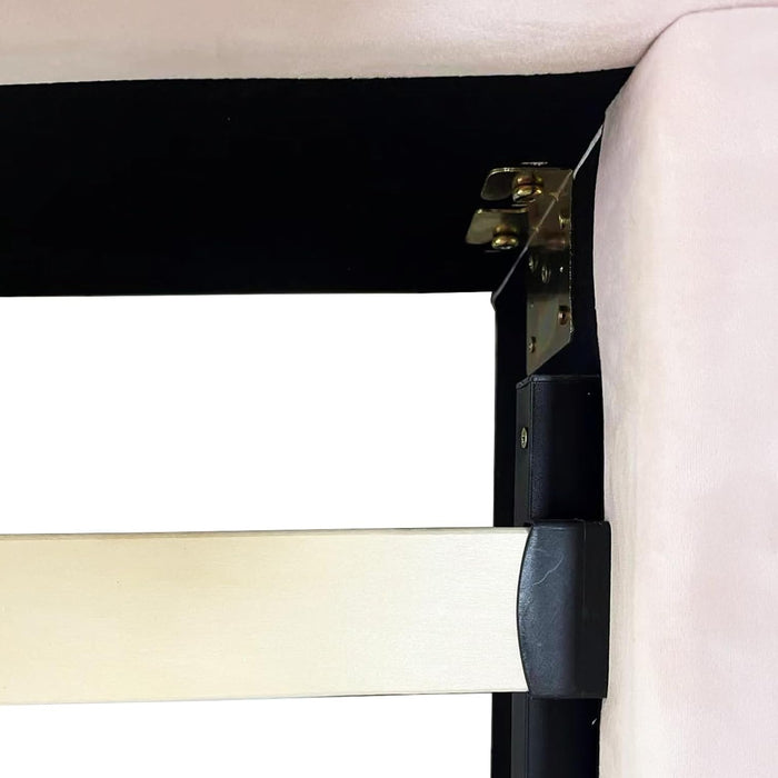 Alix Single Bed Frame - Velvet Pink