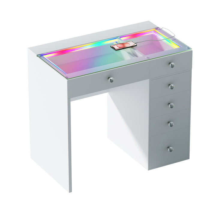 Diana 92cm Dresser with 6 Storage Drawers