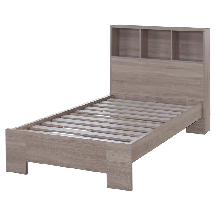 Beta Bookcase King Single Bed - Light Oak
