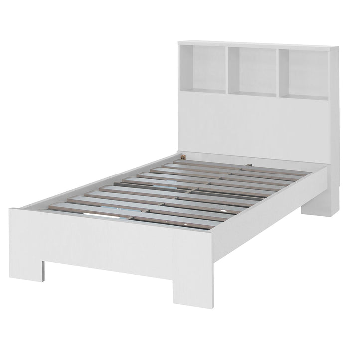 Beta Bookcase King Single Bed - White