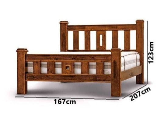 Jamaica Timber Queen Bed - Blackwood