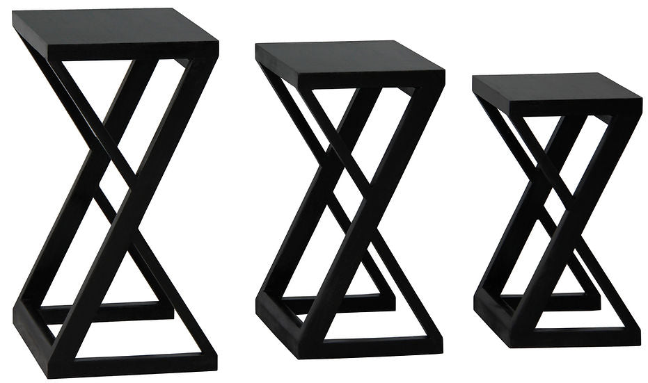 Manhattan Nesting Tables Set of 3 - Black