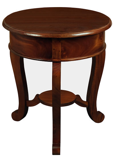 Candava Leg 1 Drawer Lamp Table, Mahogany