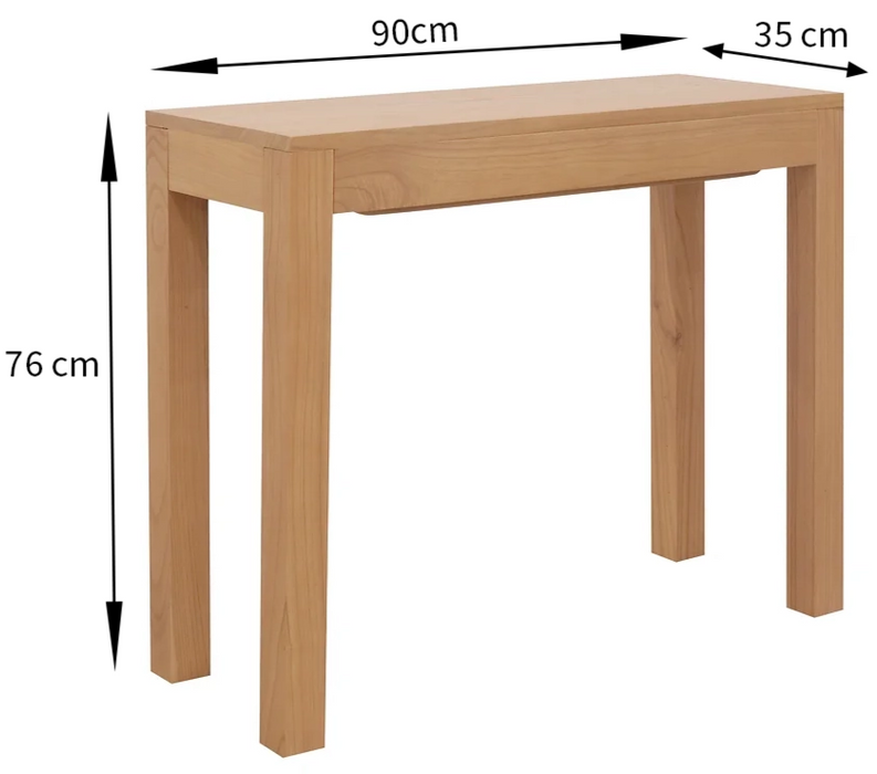 Amelia 1 Drawer Console Table  90cm