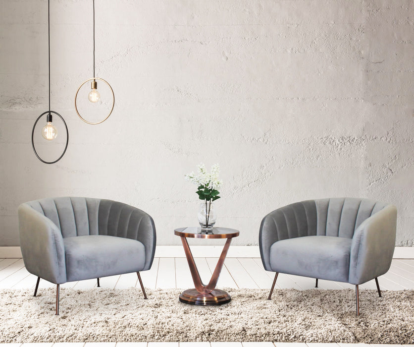Chiswick Velvet Chair, Grey