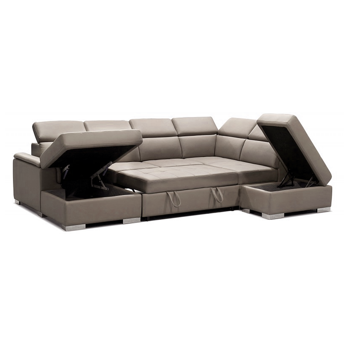 Michelle 4 Seater Chaise - Rhino Fabric