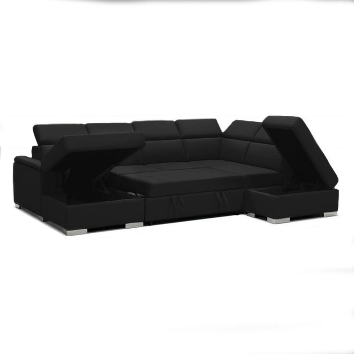 Michelle 4 Seater Chaise - Rhino Fabric