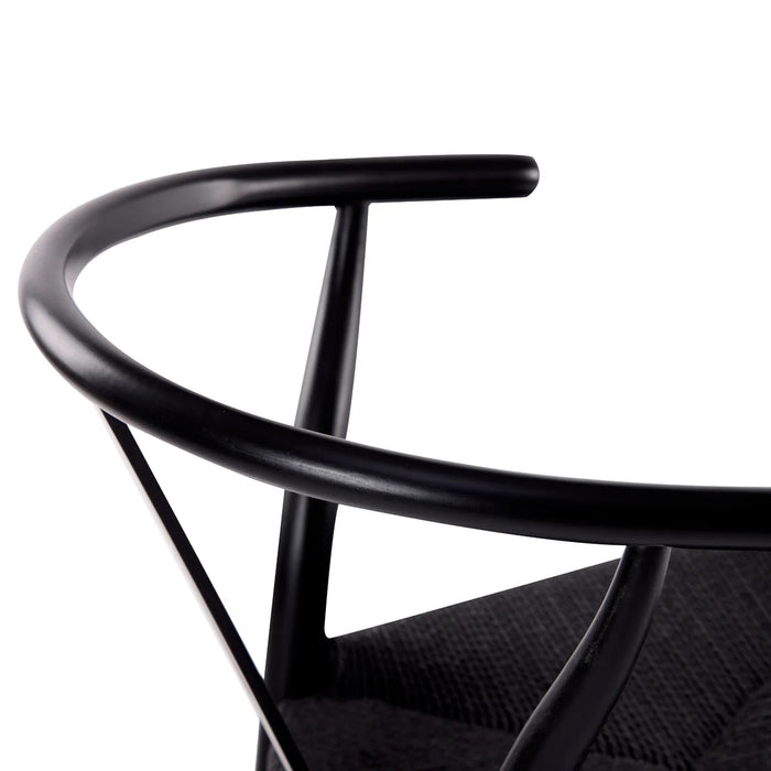 Ella Wishbone Chair, Black