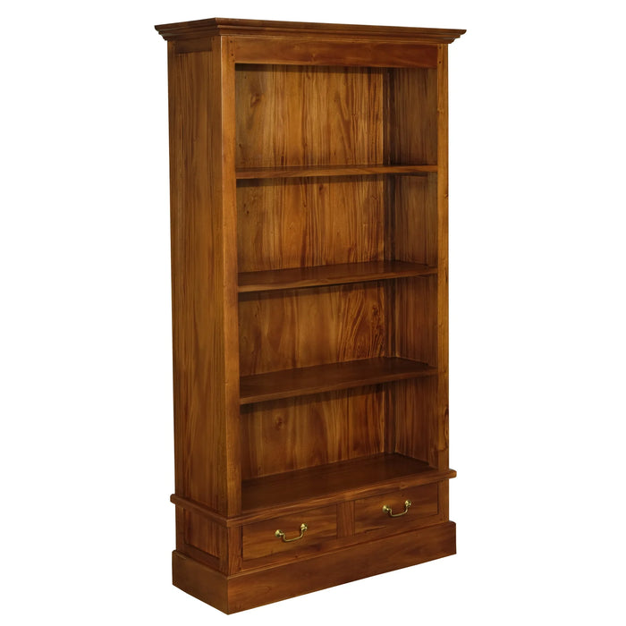 Tanya 2 Drawer Bookcase - Light Pecan