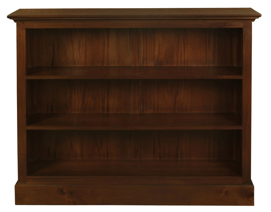 Tasman Solid Mahogany Wood Low Bookcase