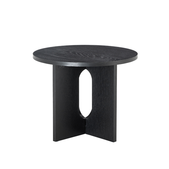 Soho Round Side Table Oak / Black