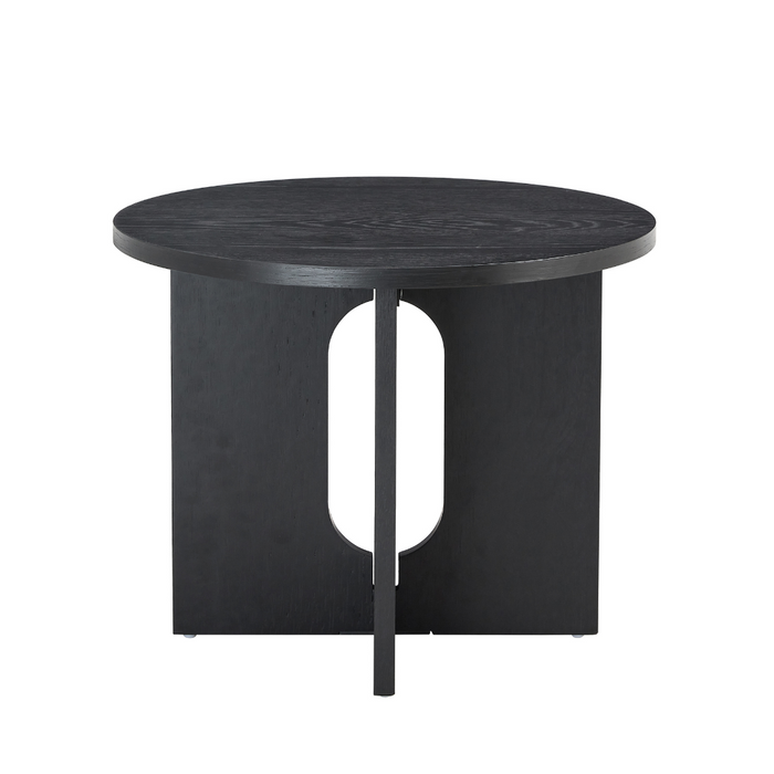 Soho Round Side Table Oak / Black