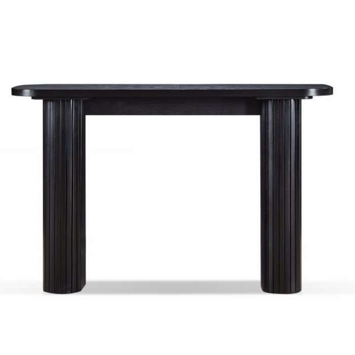 Melba 1.2m Black Console Table - Ash Wood