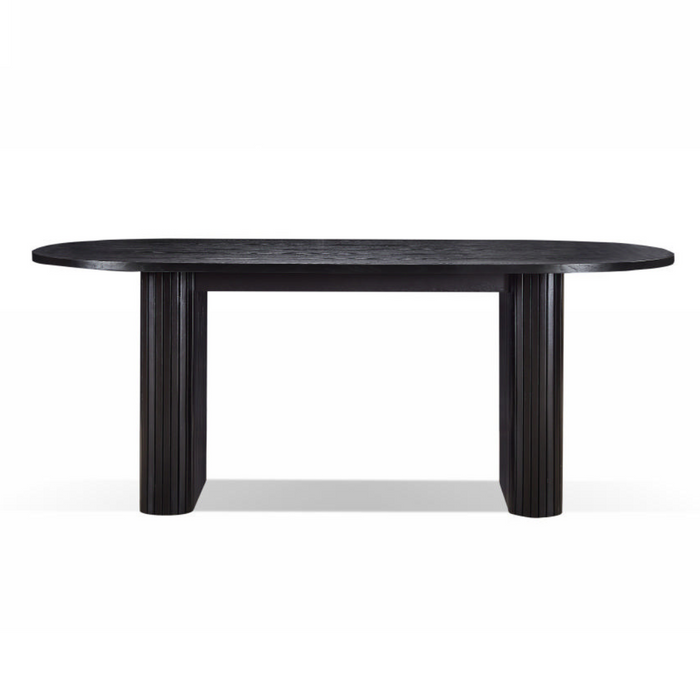 Black 1.8m Madura Oval Dining Table