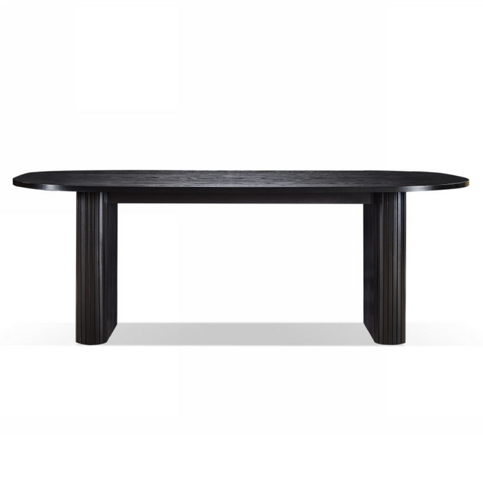 Black 2.2m Madura Oval Dining Table