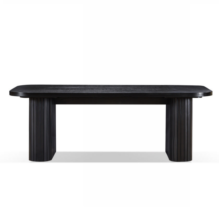 Melba Black Rectangular Coffee Table - Ash Wood