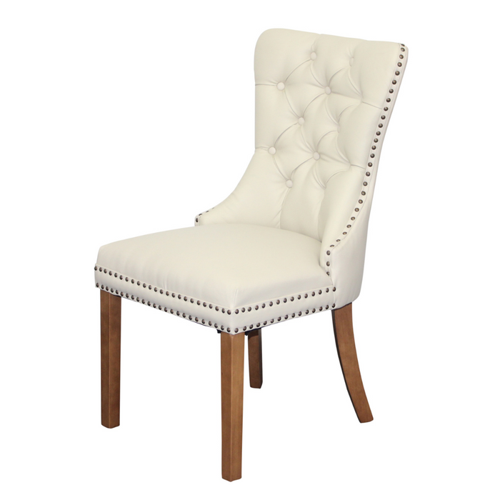 Cream Elena Elena Faux Leather Dining Chair