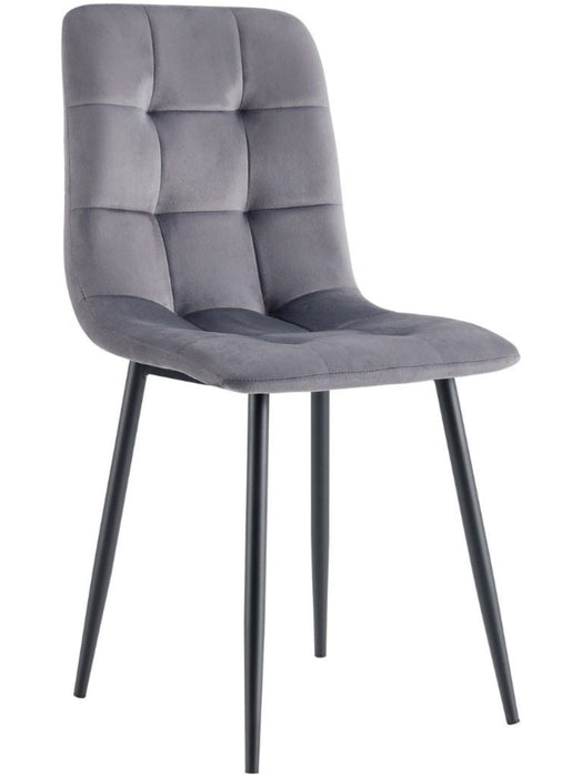 Foran Grey Luxe Velvet Dining Chair