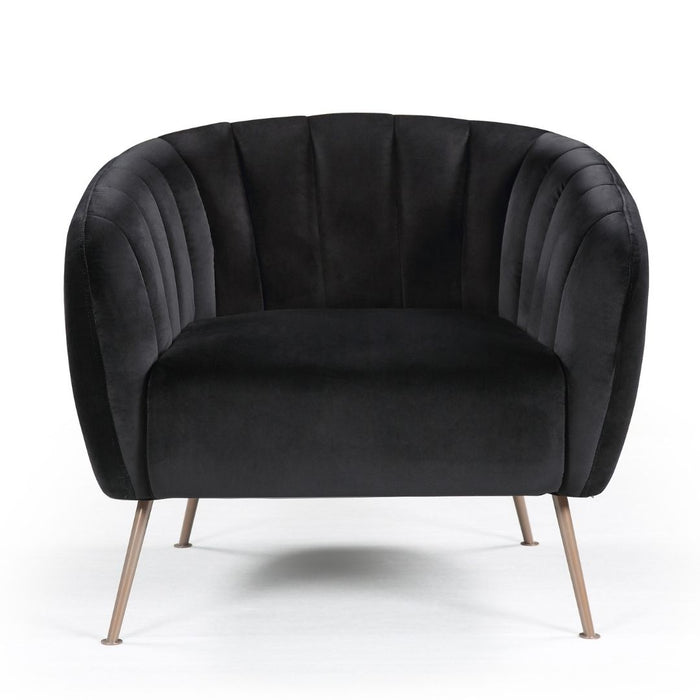 Chiswick Velvet Chair, Black