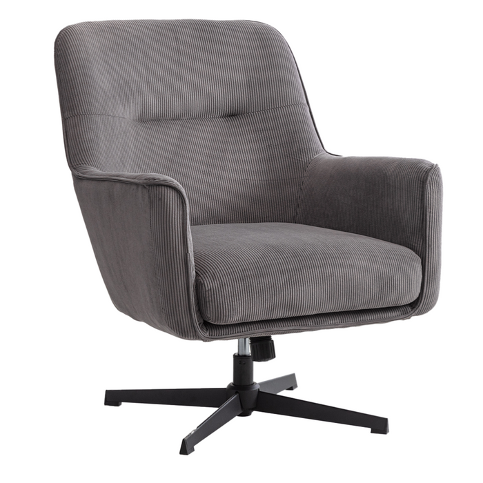 Makati Swivel Fabric Chair Grey