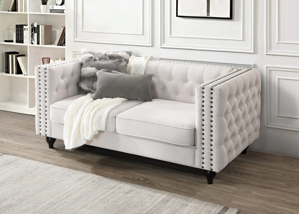Mariva 5 Seater Sofa Set - Natural Fabric
