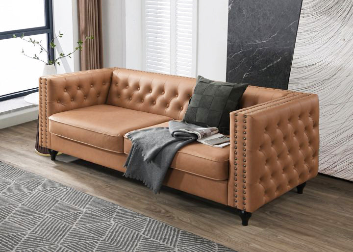 Mariva 5 Seater Sofa Set - Tan