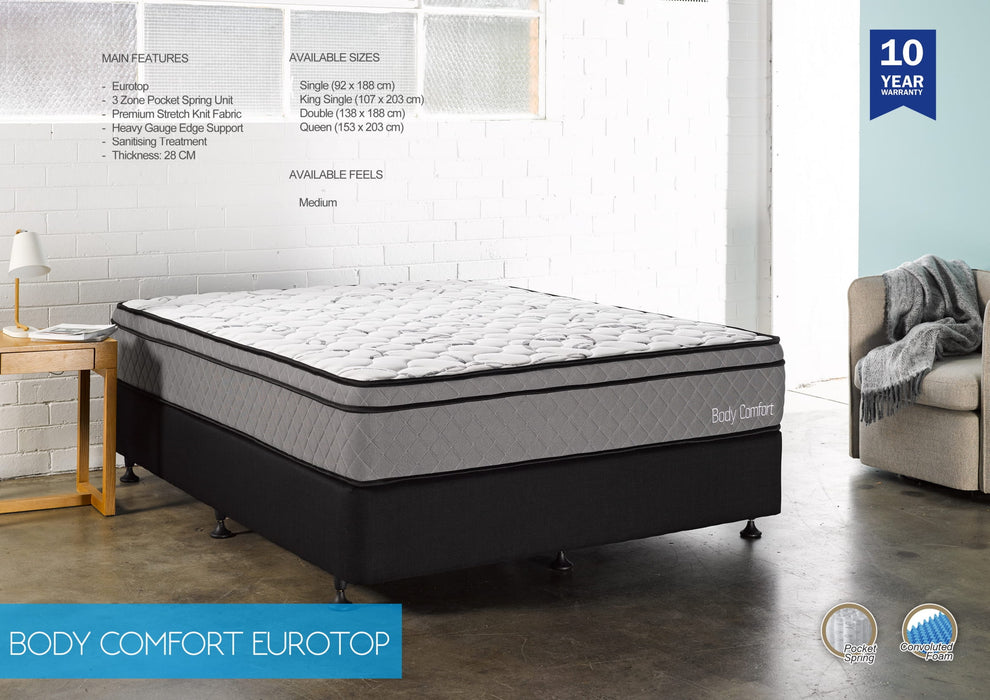 Body Comfort Euro Top Mattress, Medium