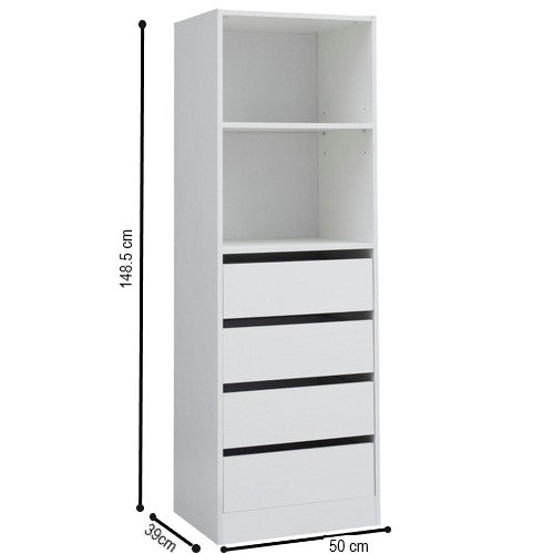 Milara Wardrobe Insert with 4 Drawers
