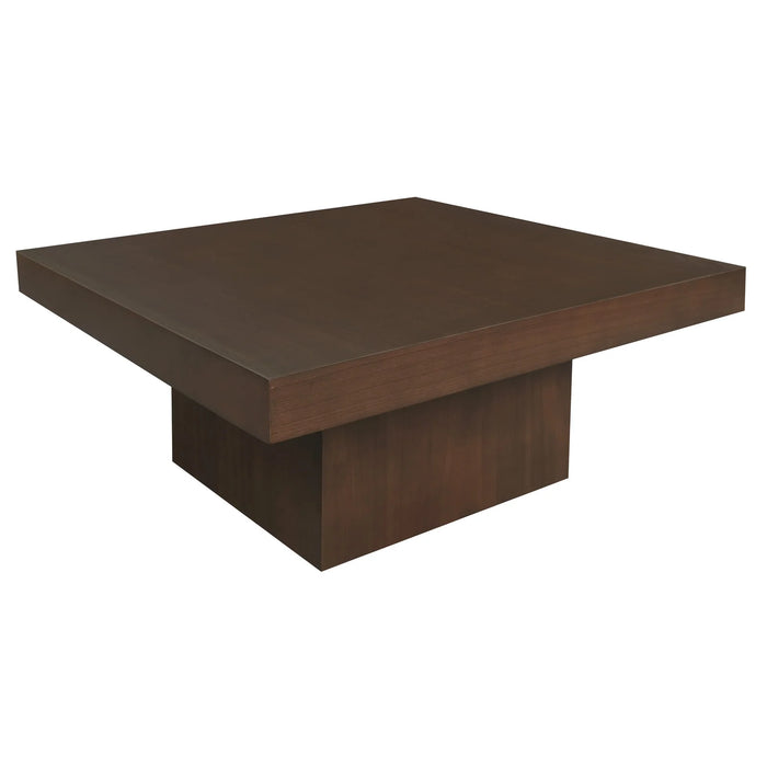 Hudson Solid Mindi Square Coffee Table - Walnut