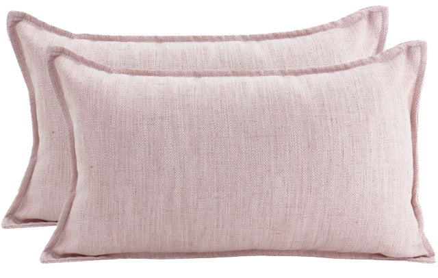 Baby Pink Linen Cushion