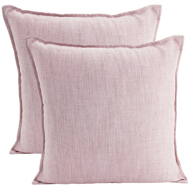 Baby Pink Linen Cushion