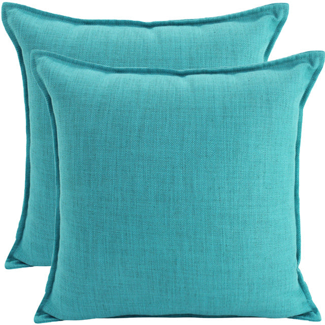 Turquoise Linen Cushion