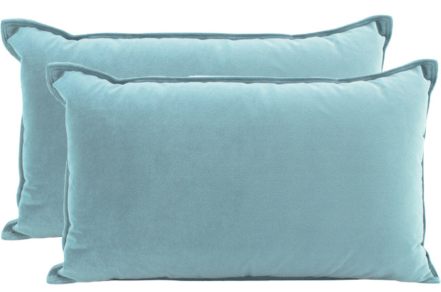 Steel Blue Velvet Cushion