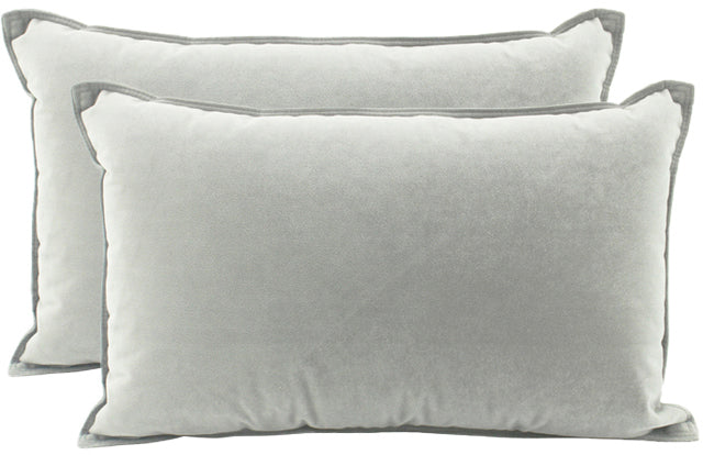 Light Grey Velvet Cushion