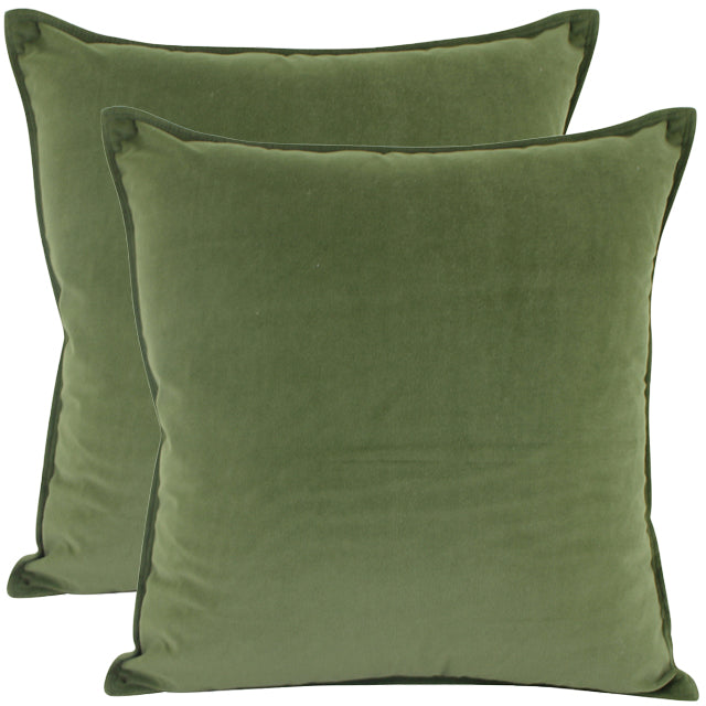 Olive Velvet Cushion