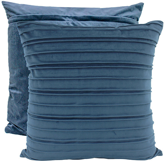 Pleated Ocean Velvet Cushion